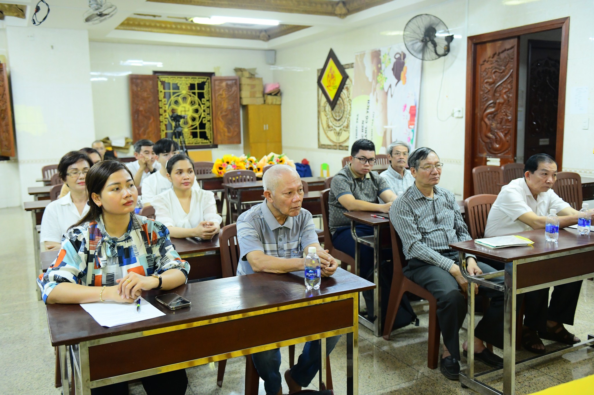 Các học viên tham dự lớp học lớp ngôn ngữ Khmer nâng cao khóa II (Ảnh: KT).