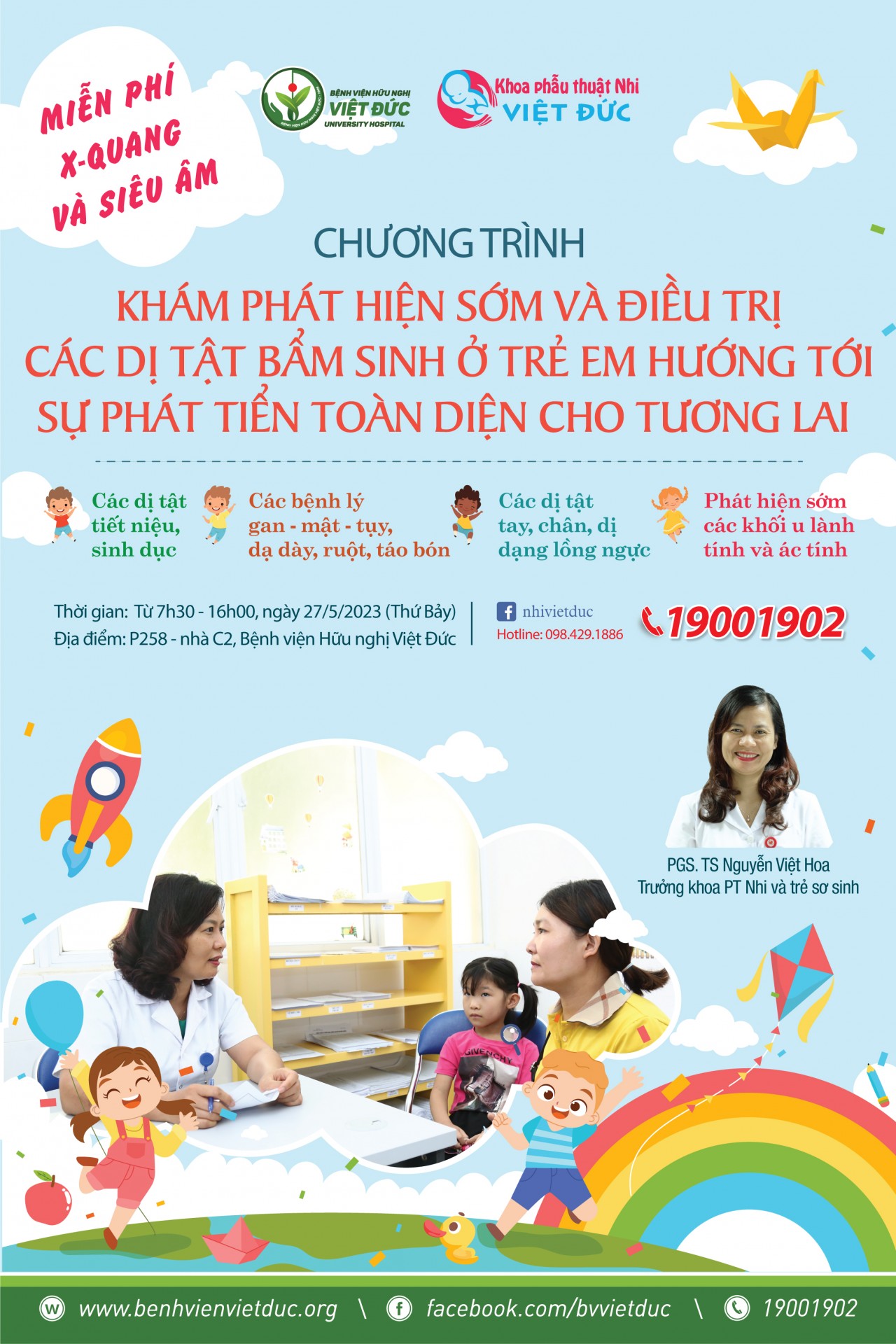 Hà Nội: Khám và điều trị miễn phí các dị tật bẩm sinh ở trẻ em