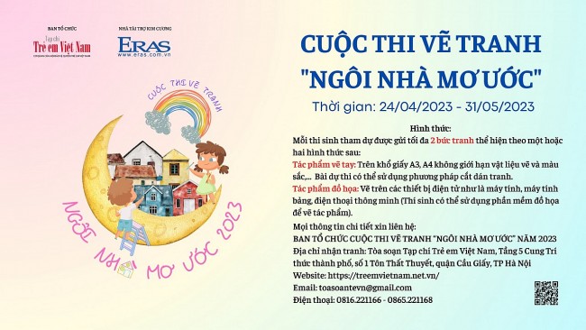 Để trẻ em vẽ lên "Ngôi nhà mơ ước"