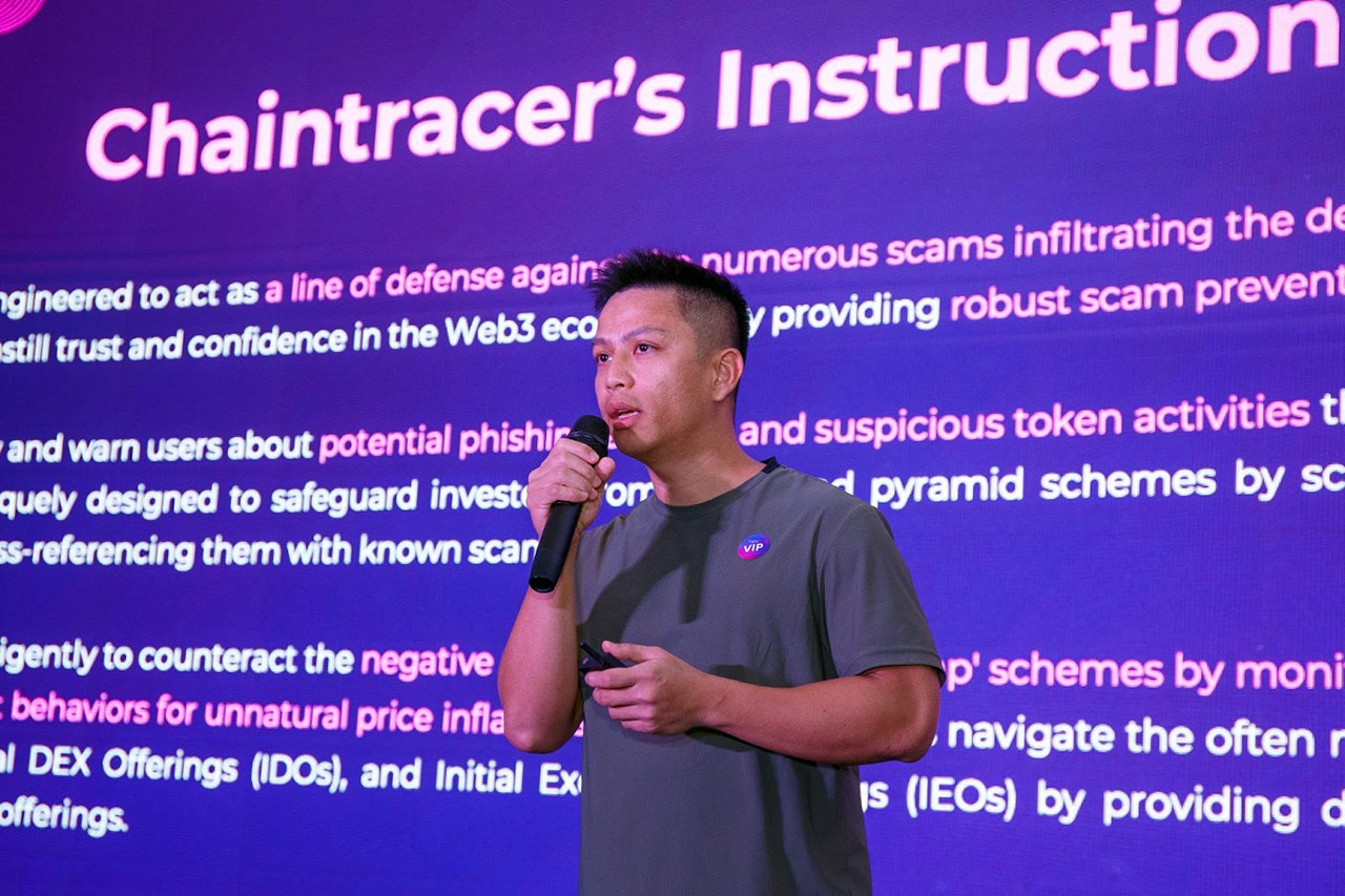 Hiếu PC - thành viên Ban An toàn Thông tin Hiệp hội Blockchain Việt Nam giới thiệu nền tảng Chaintracer.