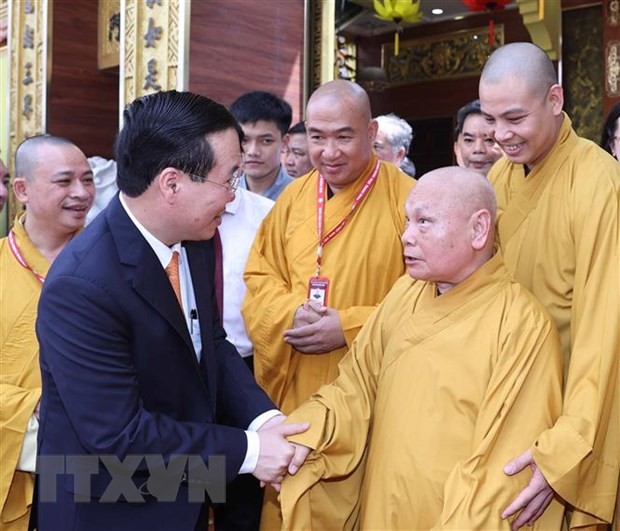 Giáo hội Phật giáo Việt Nam có nhiều đóng góp trong &quot;Hộ quốc, an dân&quot; | Xã hội | Vietnam+ (VietnamPlus)