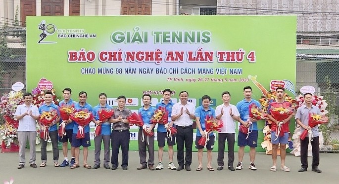 Gần 200 vận động viên tham gia Giải Tennis Báo chí Nghệ An lần thứ 4 năm 2023