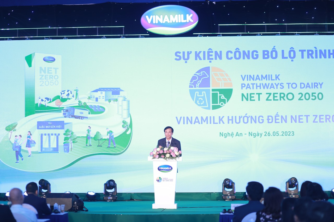 Ông Nguyễn Hạnh Phúc – Chủ tịch HĐQT Vinamilk chia sẻ về cam kết của Vinamilk đối với mục tiêu Net Zero.