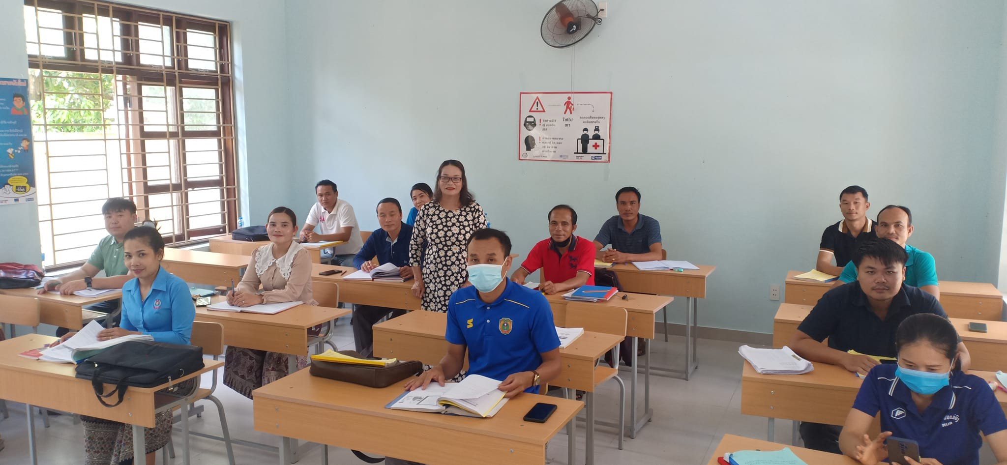 Một lớp học tiếng Việt tại Trung tâm tiếng Việt Salavan (Lào)