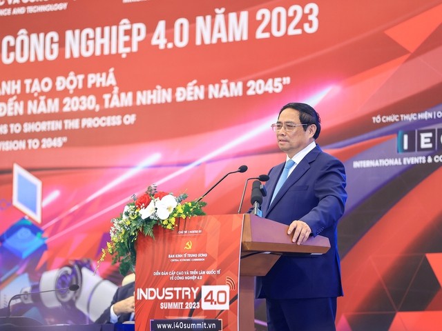  Thủ tướng Chính phủ Phạm Minh Chính phát biểu chỉ đạo tại Industry 4.0 năm 2023.