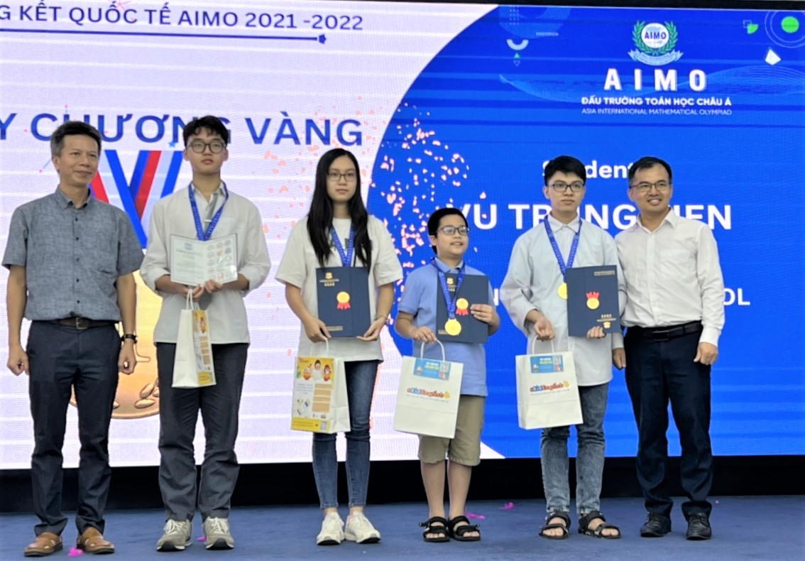 Lễ vinh danh đấu trường Toán học Châu Á AIMO năm 2021 - 2022 (Ảnh: VOV2).