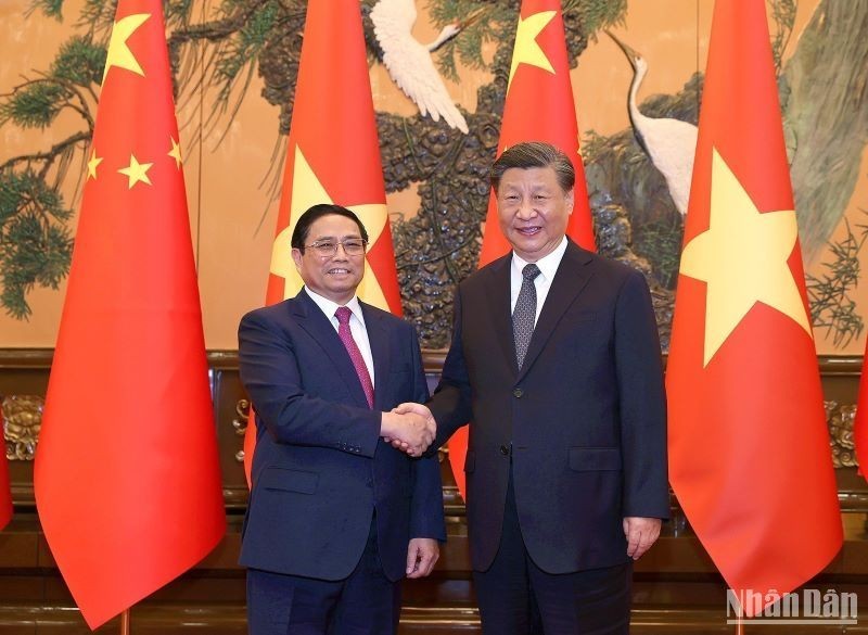 Thủ tướng Phạm Minh Chính hội kiến Tổng Bí thư, Chủ tịch Trung Quốc Tập Cận Bình