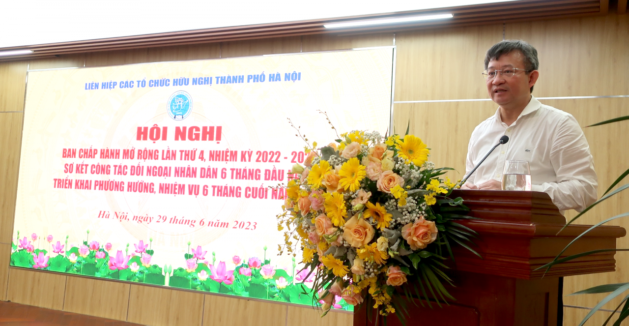 ông Nguyễn Ngọc Kỳ, Chủ tịch HAUFO phát biểu tại Hội nghị.