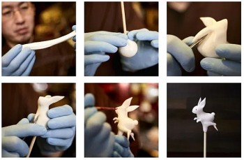 Độc đáo nghệ thuật điêu khắc kẹo đường của Nhật Bản