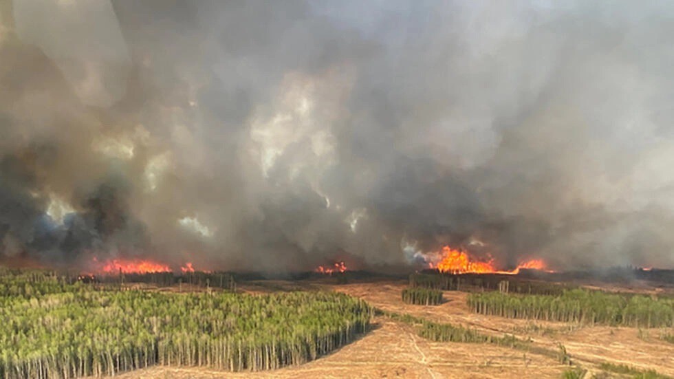 Cháy rừng ở tỉnh Qubec.