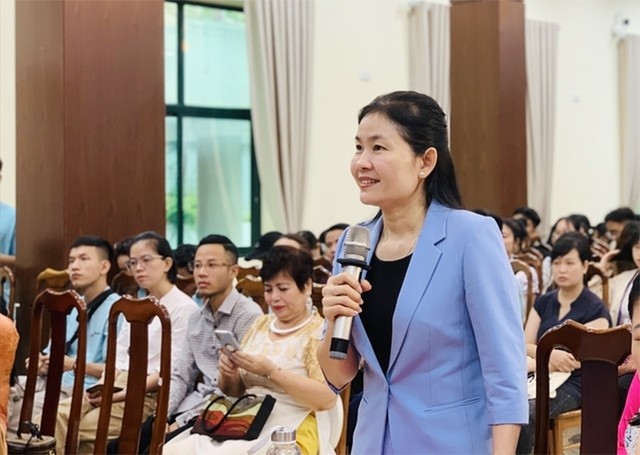 Uỷ viên dự khuyết TƯ Đảng, Phó Chủ tịch Hội LHPN Việt Nam Tôn Ngọc Hạnh chia sẻ tại sự kiện