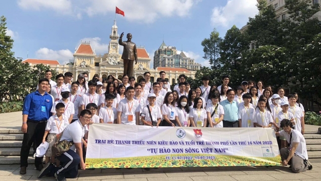 60 kiều bào trẻ về dự trại hè thanh thiếu niên kiều bào và tuổi trẻ TP.HCM