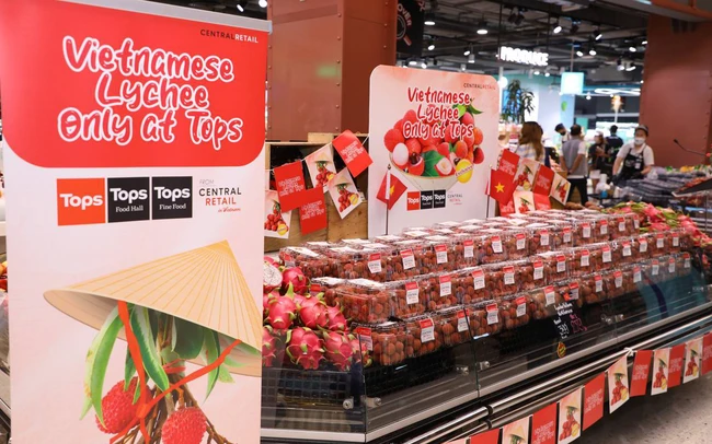Vải thiều Việt Nam "đổ bộ" chuỗi siêu thị tại Thái Lan