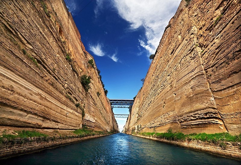 Độc đáo kênh đào Corinth - Công trình tuyệt đỉnh của nhân loại