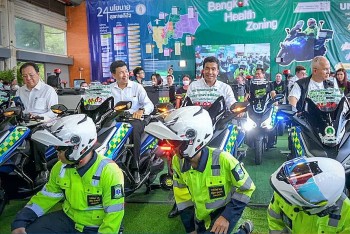 Thái Lan triển khai đội xe máy cứu thương đầu tiên