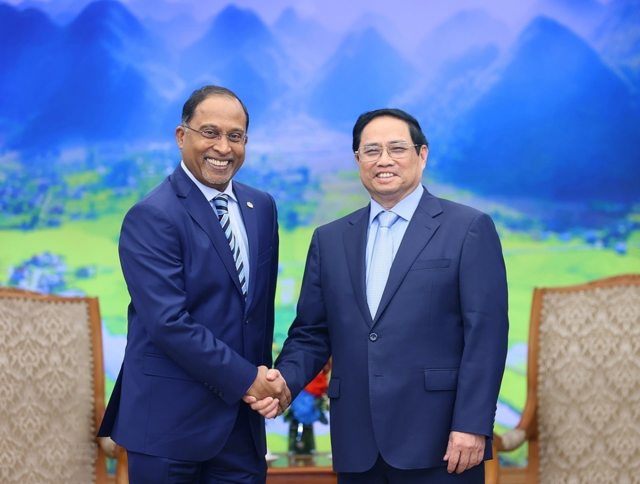 Thủ tướng Phạm Minh Chính tiếp Ngoại trưởng Malaysia Zambry Abdul Kadir ngày 19/7. Ảnh: TTXVN