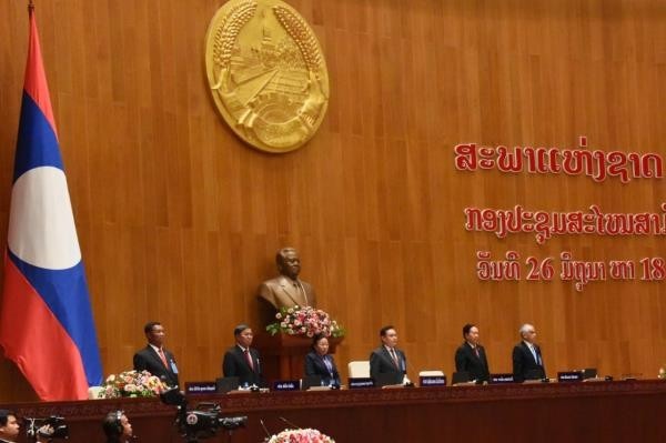 Kỳ họp thứ 5 Quốc hội Khóa IX của Lào bế mạc. (Nguồn: Lao News Agency/TTXVN)