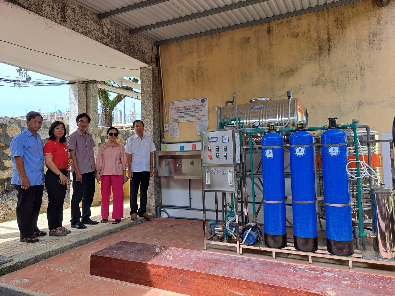 Tổ chức PCPNN Children of Việt Nam bàn giao hệ thống lọc nước tại Trường THCS Quế An, huyện Quế Sơn, tỉnh Quảng Nam