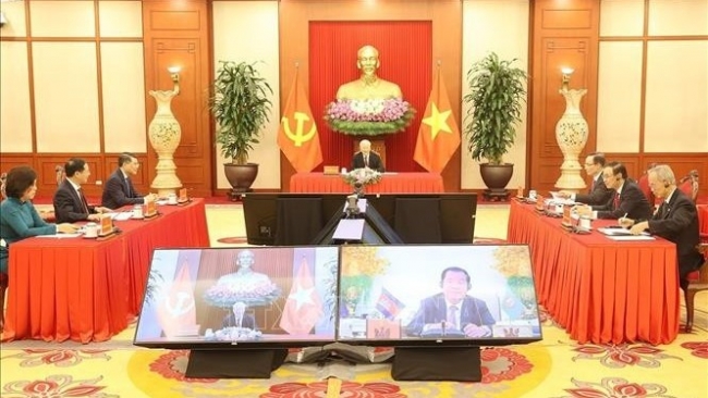 Tổng Bí thư Nguyễn Phú Trọng điện đàm với Chủ tịch Đảng Nhân dân Campuchia, Thủ tướng Chính phủ Campuchia