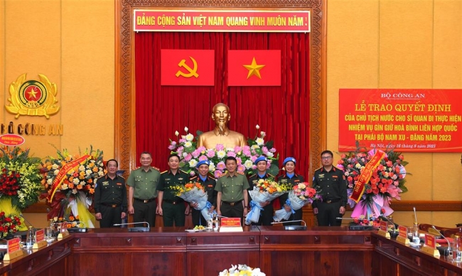 Bộ Công an tiếp tục cử lực lượng tham gia hoạt động gìn giữ hòa bình Liên hợp quốc