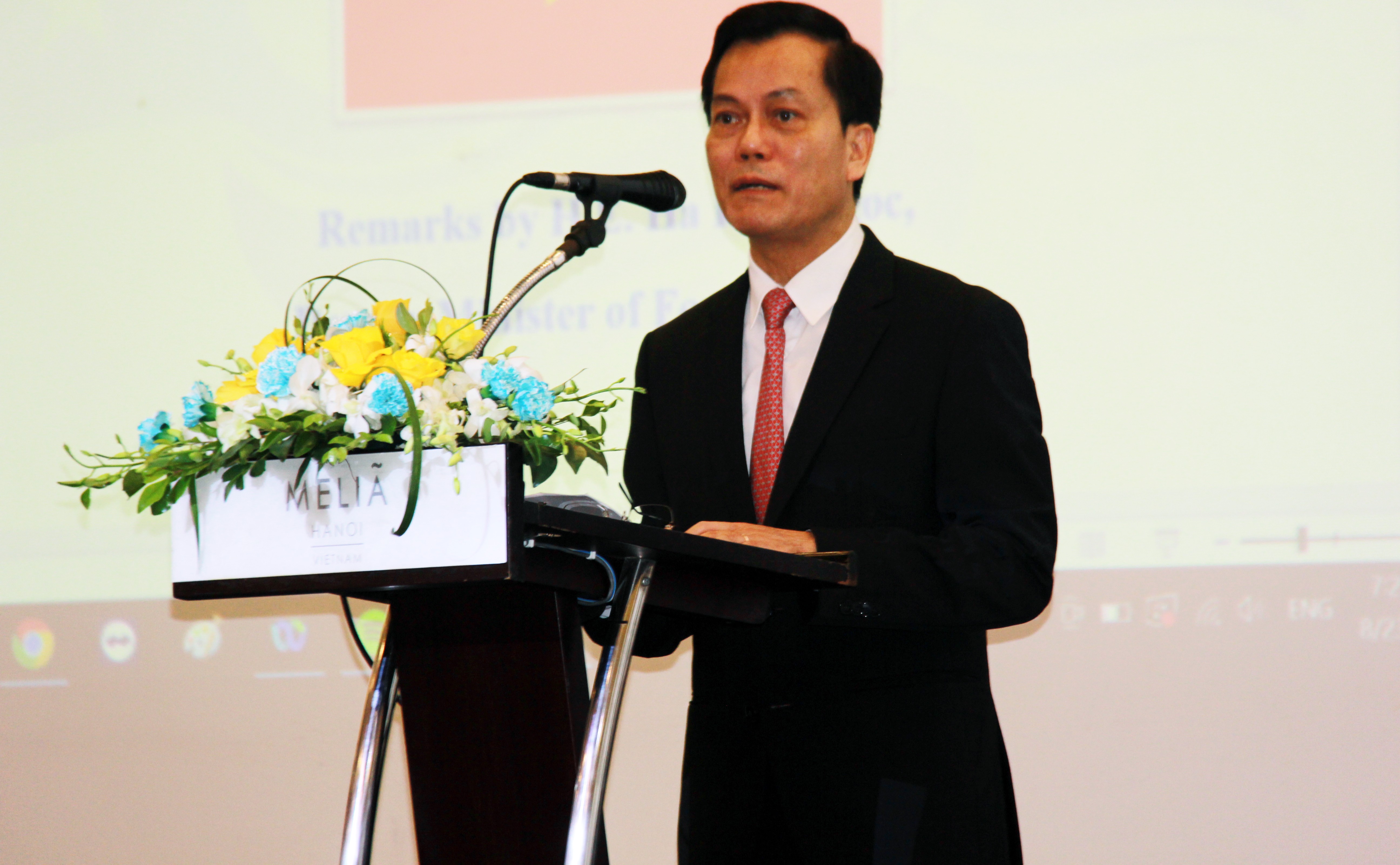 Thứ trưởng Bộ Ngoại giao Hà Kim Ngọc phát biểu tại Lễ kỷ niệm (Ảnh: Thành Luân).