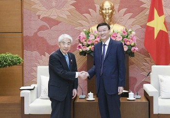 Chủ tịch Hội hữu nghị Việt Nam - Nhật Bản Tô Huy Rứa tiếp Chủ tịch Thượng viện Nhật Bản Otsuji Hidehisa