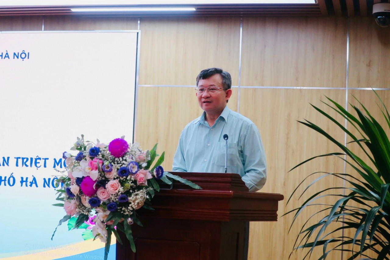 Chủ tịch HAUFO Nguyễn Ngọc Kỳ phát biểu tại hội nghị.