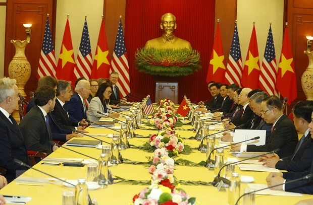 Việt Nam-Hoa Kỳ nâng cấp quan hệ lên Đối tác Chiến lược Toàn diện | Chính trị | Vietnam+ (VietnamPlus)