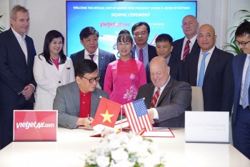 Vietjet và Tập đoàn Carlyle ký kết tài trợ tàu bay trị giá 550 triệu USD nhân chuyến thăm chính thức Việt Nam của Tổng thống Hoa Kỳ Joe Biden