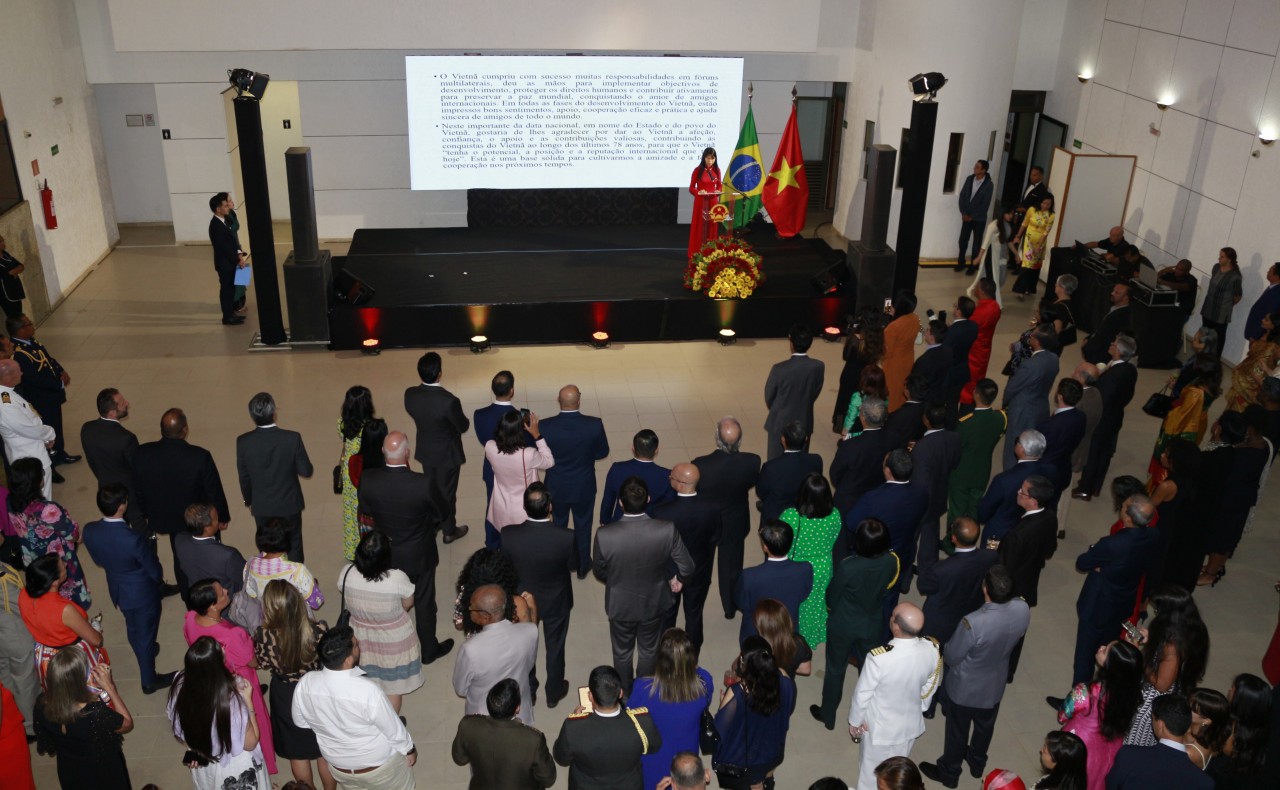 78 năm quốc khánh nước CHXHCN Việt Nam tại Brazil: chia sẻ thông tin về thành tựu hợp tác, phát triển hai nước