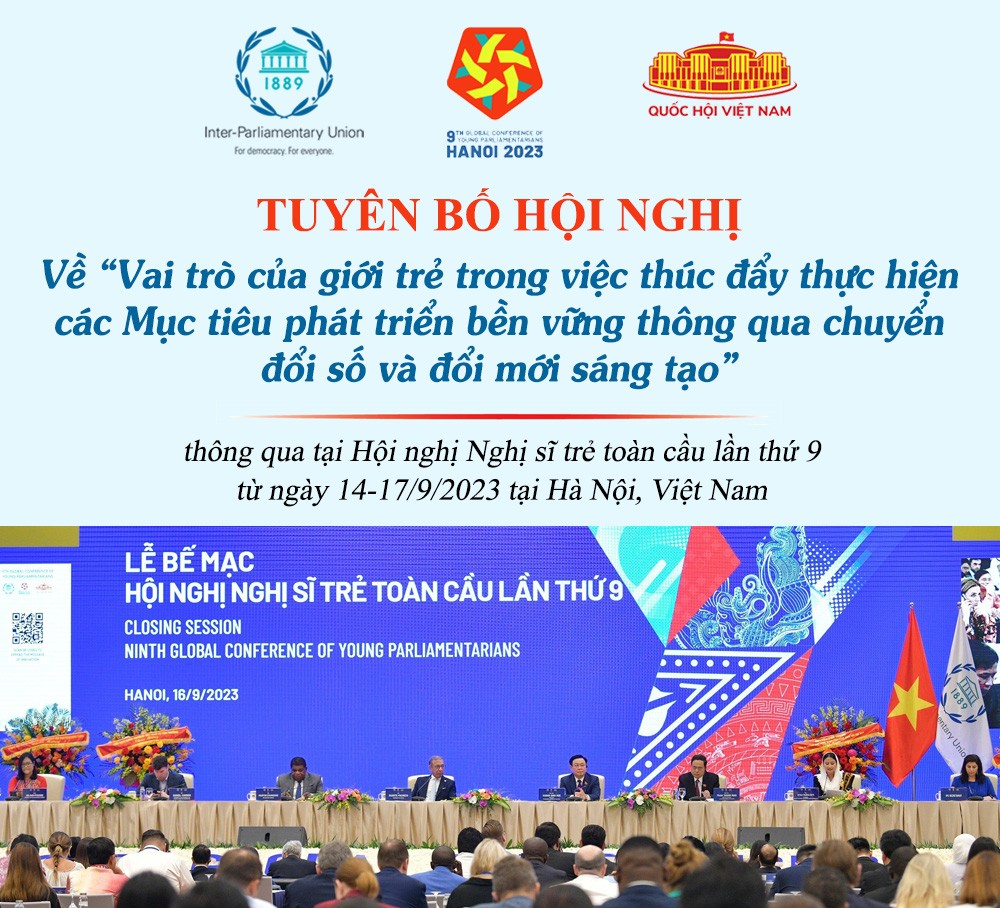 Toàn văn Tuyên bố tại Hội nghị Nghị sĩ trẻ toàn cầu lần thứ 9