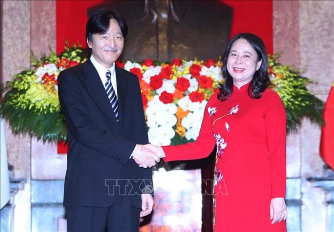 Phó Chủ tịch nước Võ Thị Ánh Xuân chủ trì Lễ đón và hội đàm với Hoàng Thái tử Nhật Bản