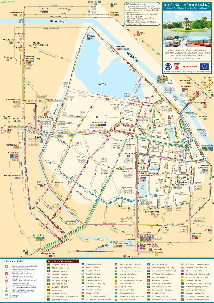Lộ trình các tuyến xe buýt Hà Nội năm 2024 mới nhất, chi tiết nhất