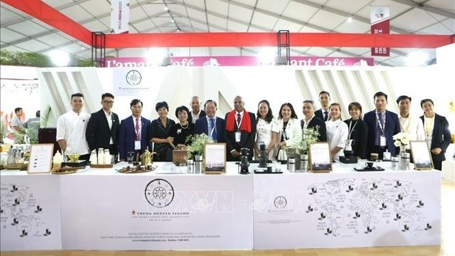 Cà phê Việt Nam khai trương gian hàng tại Triển lãm và Hội nghị cà phê quốc tế