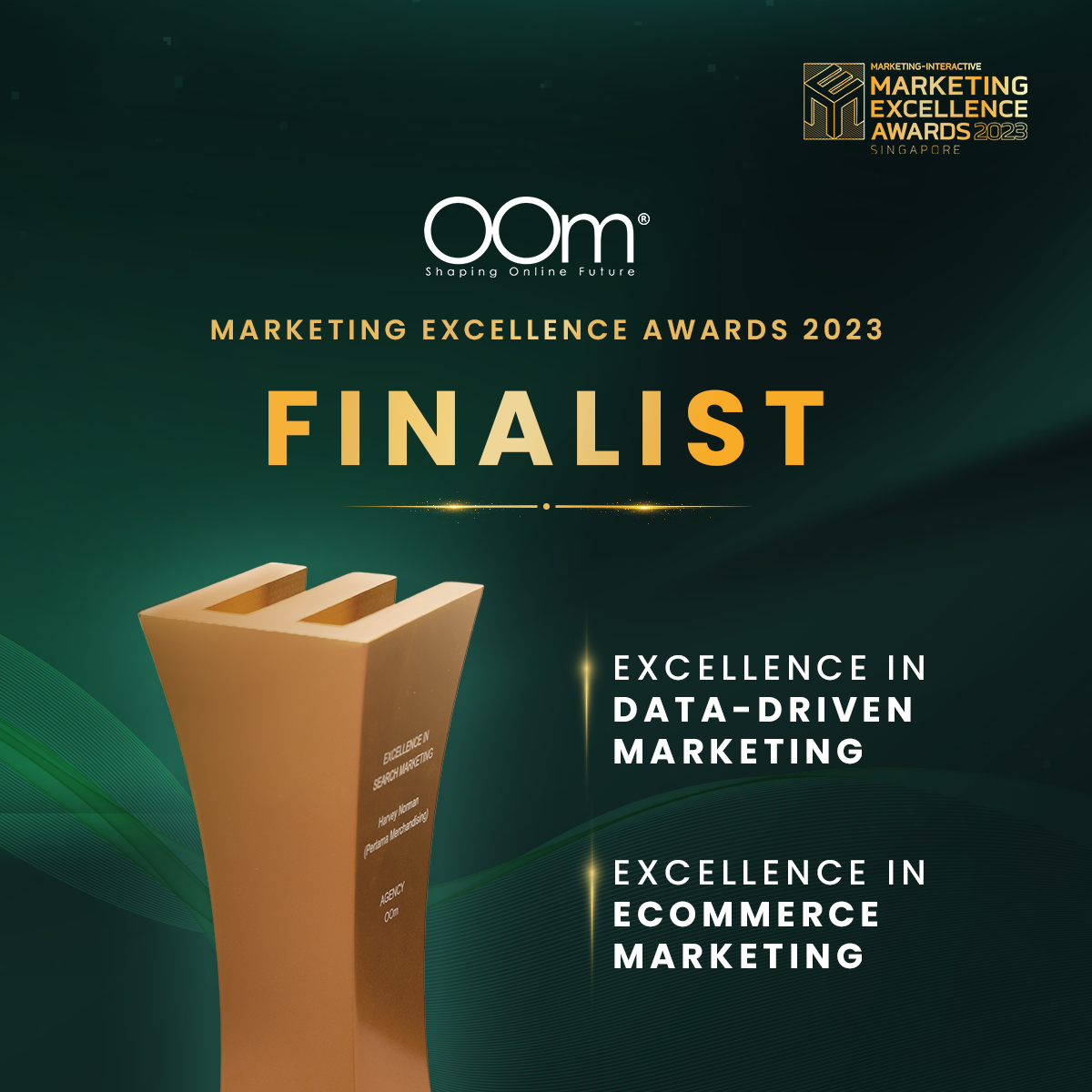 Công ty OOm lọt vào vòng chung kết Giải thưởng Tiếp thị Xuất sắc năm 2023 ở 2 hạng mục