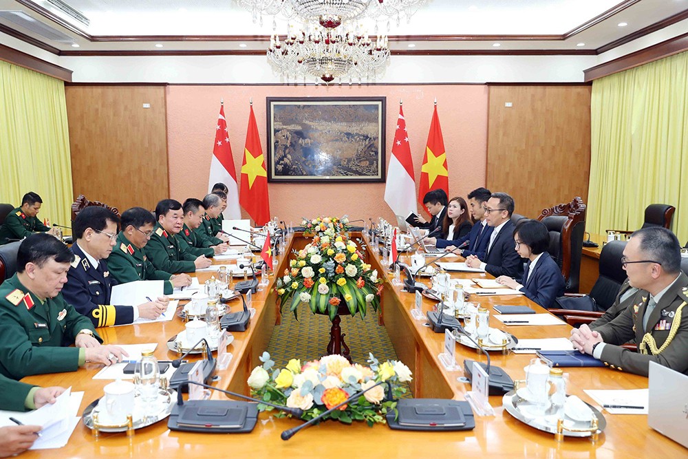 Đối thoại Chính sách Quốc phòng Việt Nam - Singapore lần thứ 14. (Ảnh: Bộ Quốc phòng)