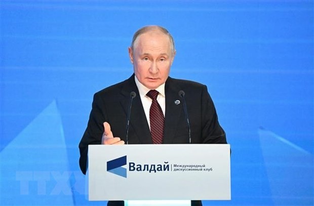 Tổng thống Putin nêu các nguyên tắc trong quan hệ quốc tế của Nga | Châu Âu | Vietnam+ (VietnamPlus)