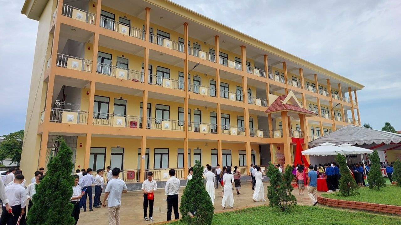 Ký túc xá của sinh viên Lào tại Trường Đại học Hồng Đức (tỉnh Thanh Hóa) - công trình do tỉnh Hủa Phăn . Ảnh: VnEconomy