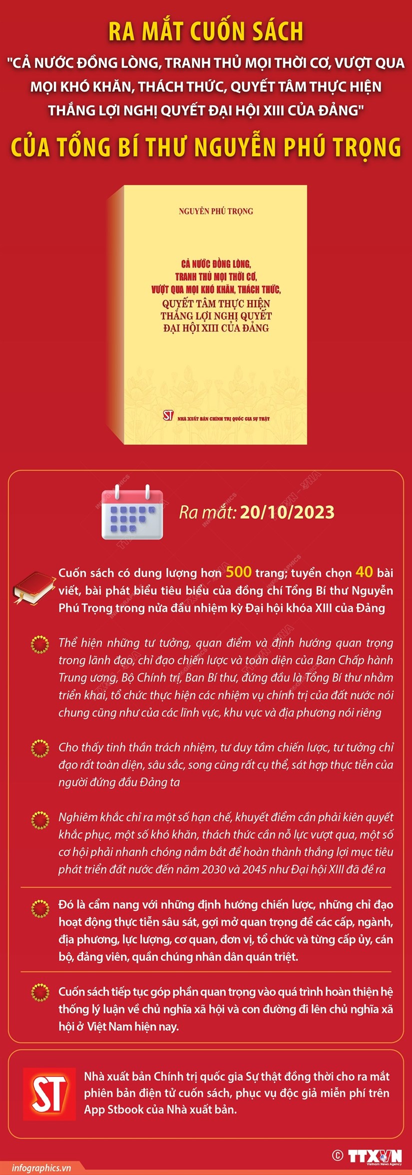 [Infographics] Ra mat cuon sach cua Tong Bi thu Nguyen Phu Trong hinh anh 1