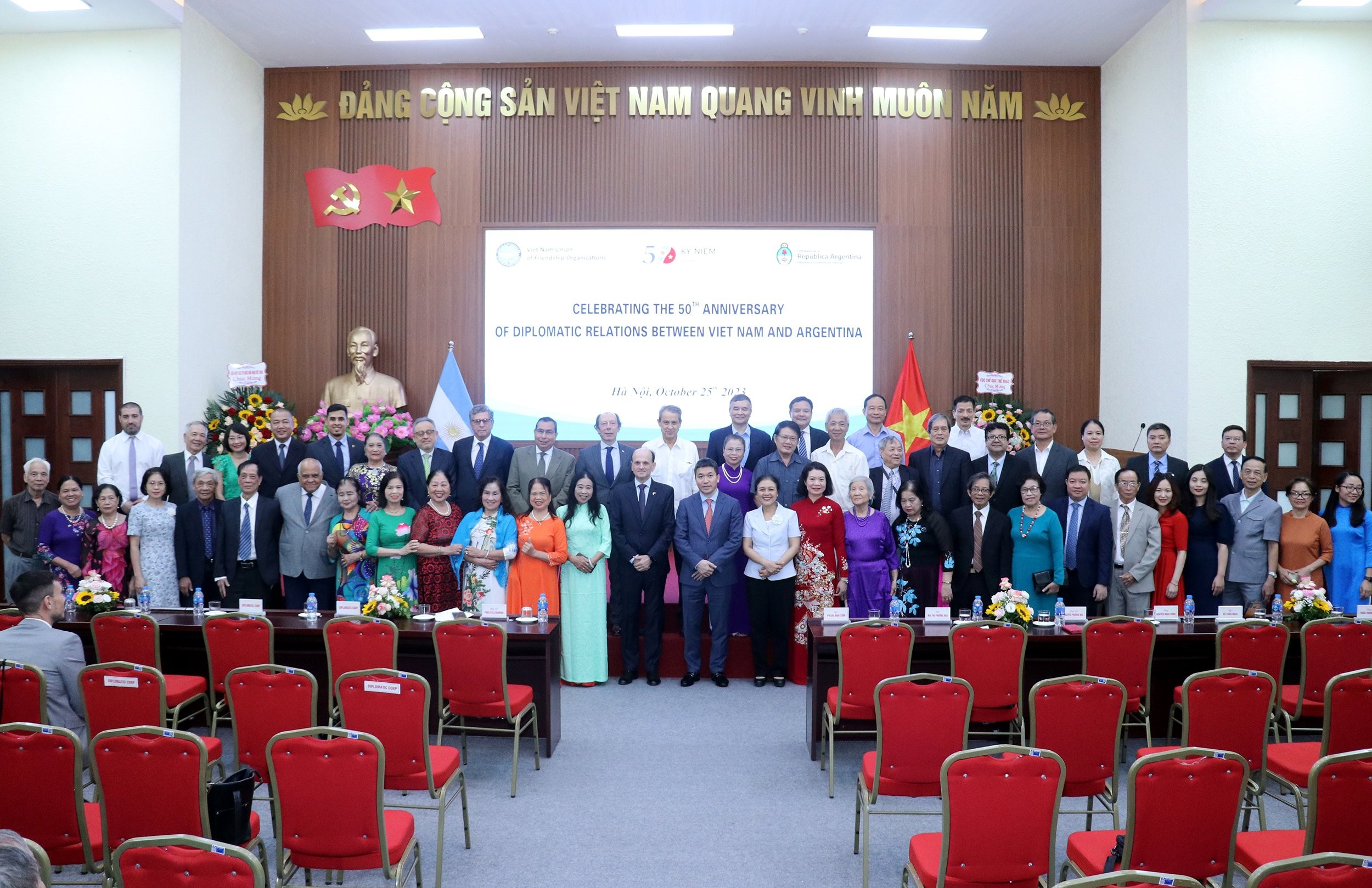 Lễ kỷ niệm 50 năm ngày thiết lập quan hệ ngoại giao Việt Nam – Argentina. (Ảnh: Thu Hà)