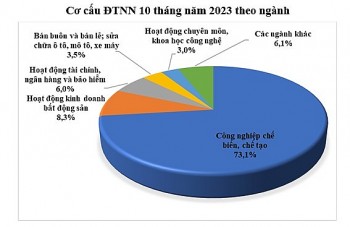 Trong 10 tháng Việt Nam có thêm 2.608 dự án FDI mới, tăng 66,1%