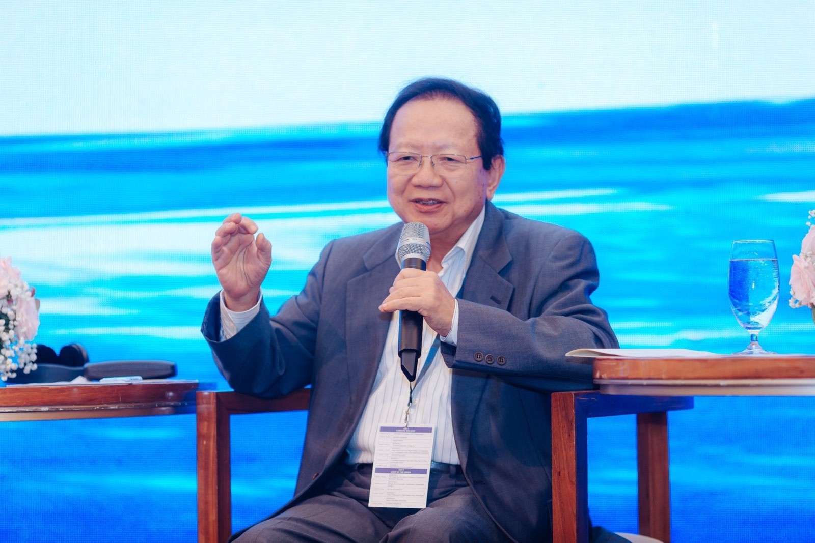 Đại sứ Nguyễn Đức Hùng phát biểu tại Hội thảo quốc tế lần thứ 15 về Biển Đông. (Ảnh: NVCC)