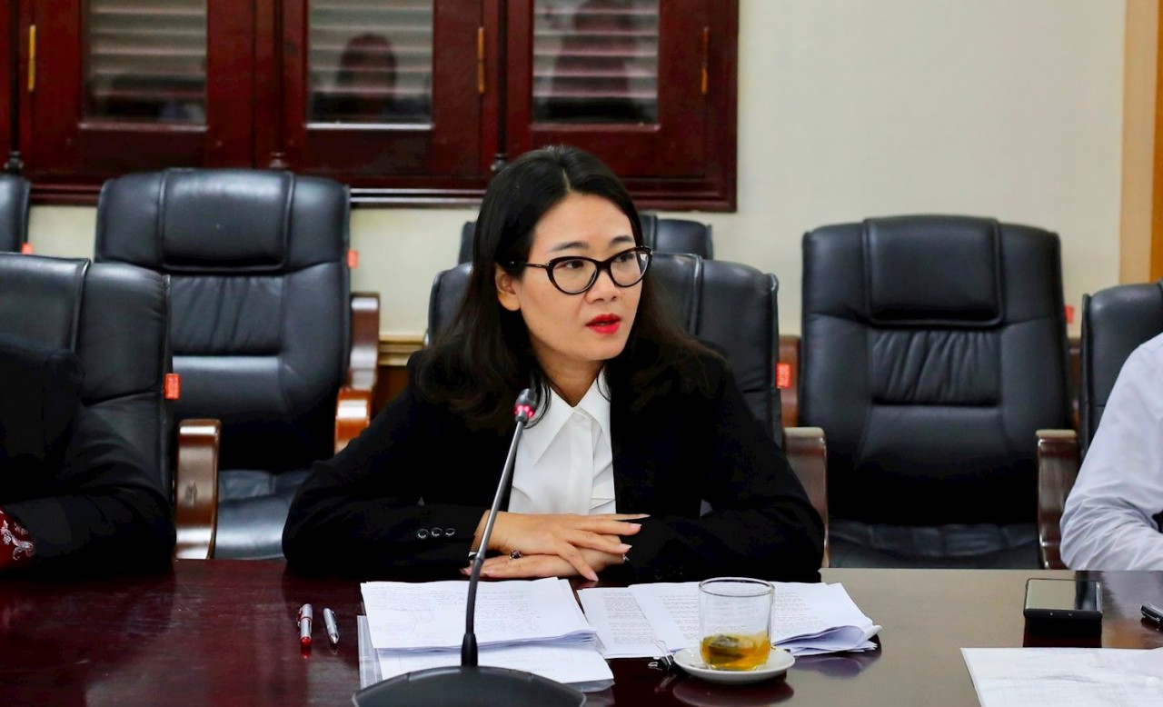 Bà Đỗ Thị Kim Dung, Phó Trưởng ban Điều phối viện trợ nhân dân thuộc Liên hiệp Các tổ chức hữu nghị Việt Nam. (Ảnh: Báo Hải Dương)