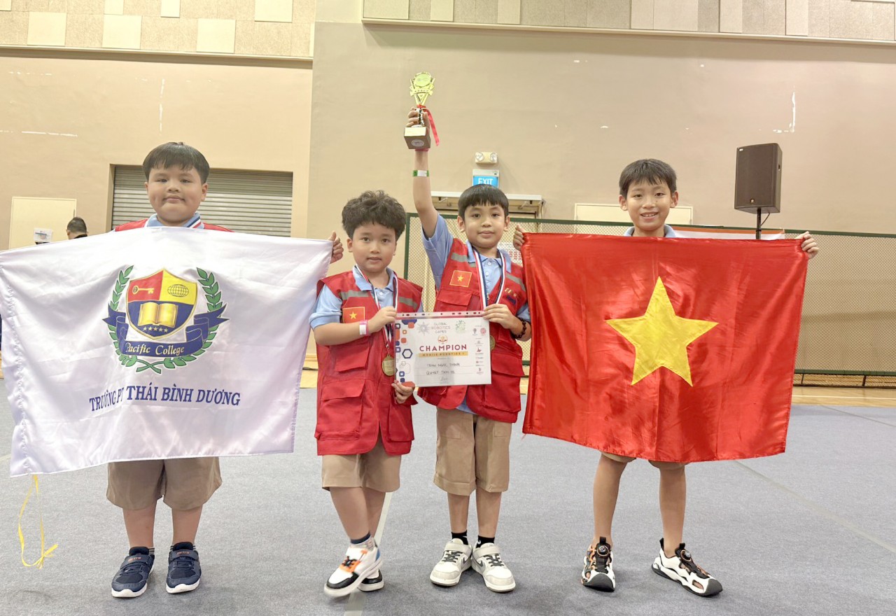 Học sinh Trường Phổ thông Thái Bình Dương vô địch Global Robotics Games 2023 tại Singapore