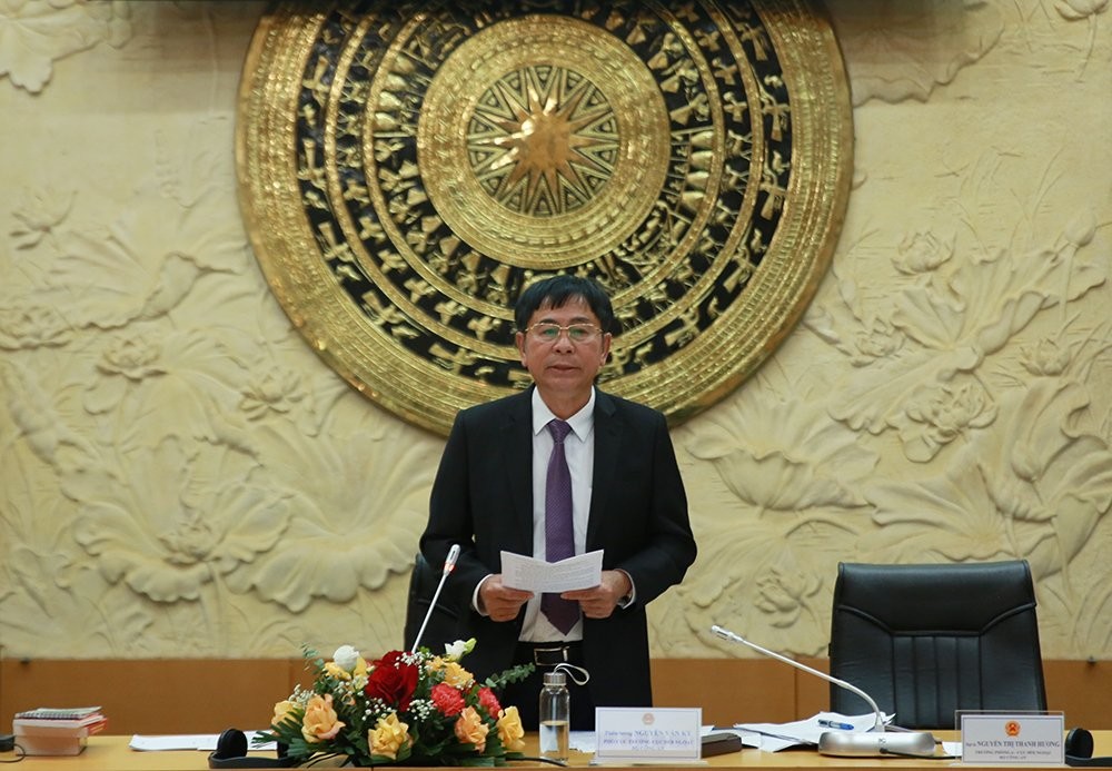 Thiếu tướng Nguyễn Văn Kỷ, Phó Cục trưởng Cục Đối ngoại, Bộ Công an phát biểu 