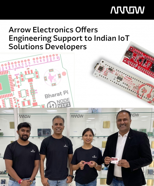 Arrow Electronics cung cấp hỗ trợ kỹ thuật cho các nhà phát triển giải pháp IoT của Ấn Độ