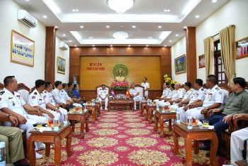 Căn cứ biển Ream (Campuchia) giao lưu, hợp tác, trao đổi kinh nghiệm tại Vùng 5 Hải quân