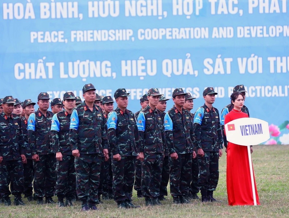Lực lượng Việt Nam và Ấn Độ trình diễn tình huống tích hợp về Gìn giữ Hòa bình