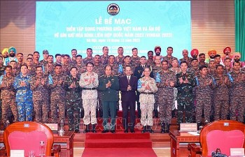 Bế mạc Diễn tập song phương giữa Việt Nam và Ấn Độ về gìn giữ hòa bình Liên hợp quốc