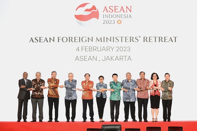 Bộ trưởng Ngoại giao ASEAN tại Hội nghị hẹp ở Jakarta, Indonesia. (Ảnh minh họa: KT)